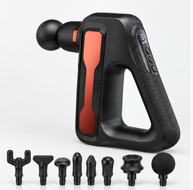 Powerful Massage Gun Muscle Massager 8 Heads Deep Tissue LCD Display Rechargeable