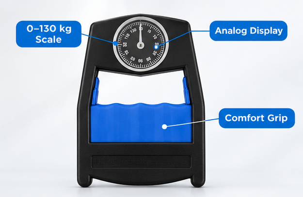 Analog Hand Dynamometer Grip Strength Tester