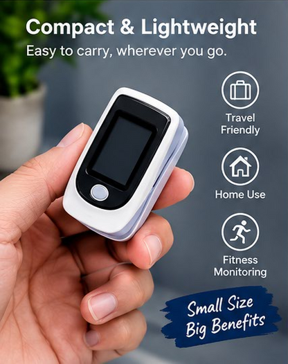 Fingertip Pulse Oximeter – Digital Blood Oxygen & Pulse Rate Monitor