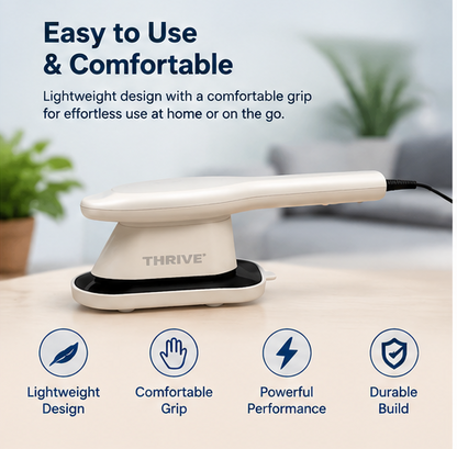 Thrive Handheld Massager with Hot & Cold Modes 3 Massage Heads