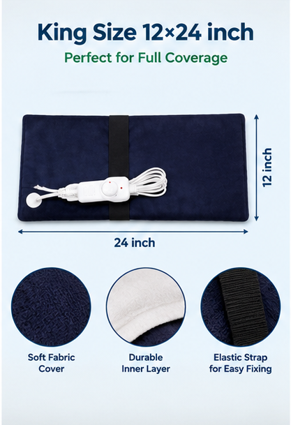 Besmed BE-240 King Size Heating Pad 12 x 24 Inch Electric Heat Pad Taiwan