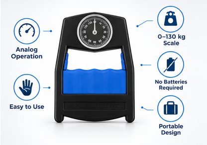Analog Hand Dynamometer Grip Strength Tester