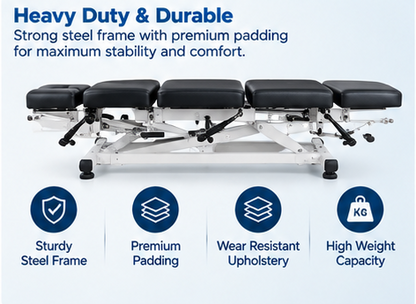 Professional Adjustable Chiropractic Treatment Bed – Multi-Section