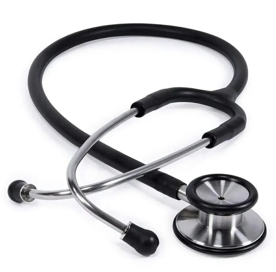 Professional Dual Head Stethoscope – Black & Silver
